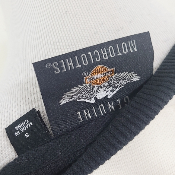 Harley-Davidson Colorblocked Metallic Print Fleece Pullover sweatshirt - Picture 7 of 8